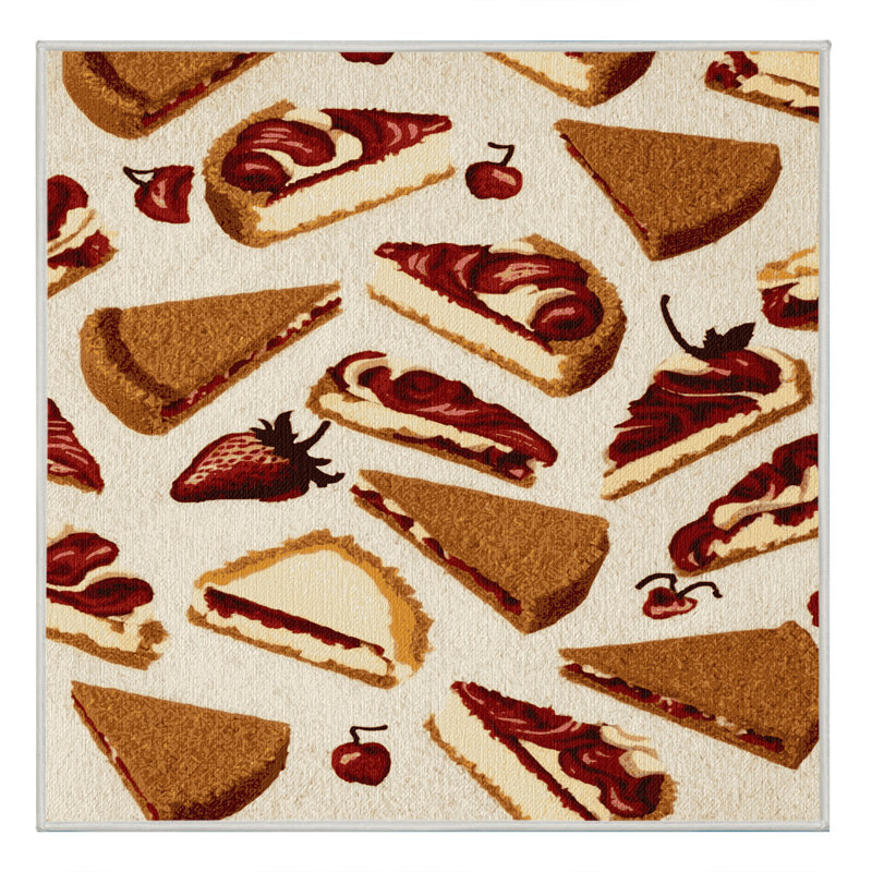  Tapis lavable Cheesecake Desserts, Rectangle 7 pi x 9 pi
