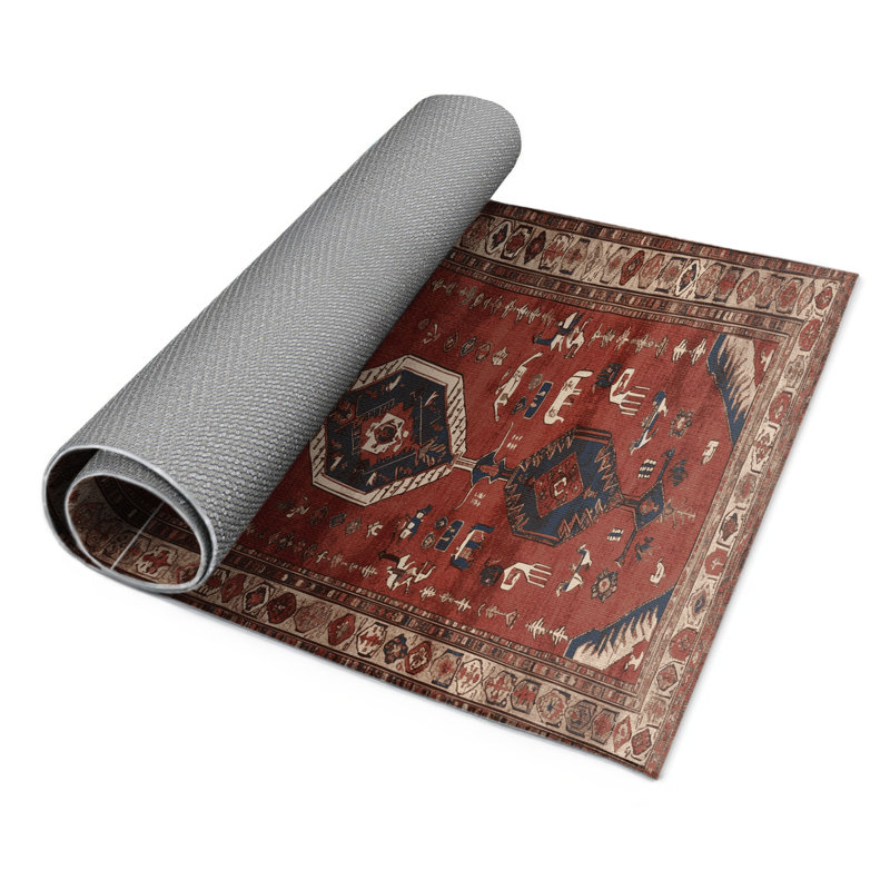 Tapis turc intérieur et extérieur brun, Rectangulaire 2 pi x 3 pi