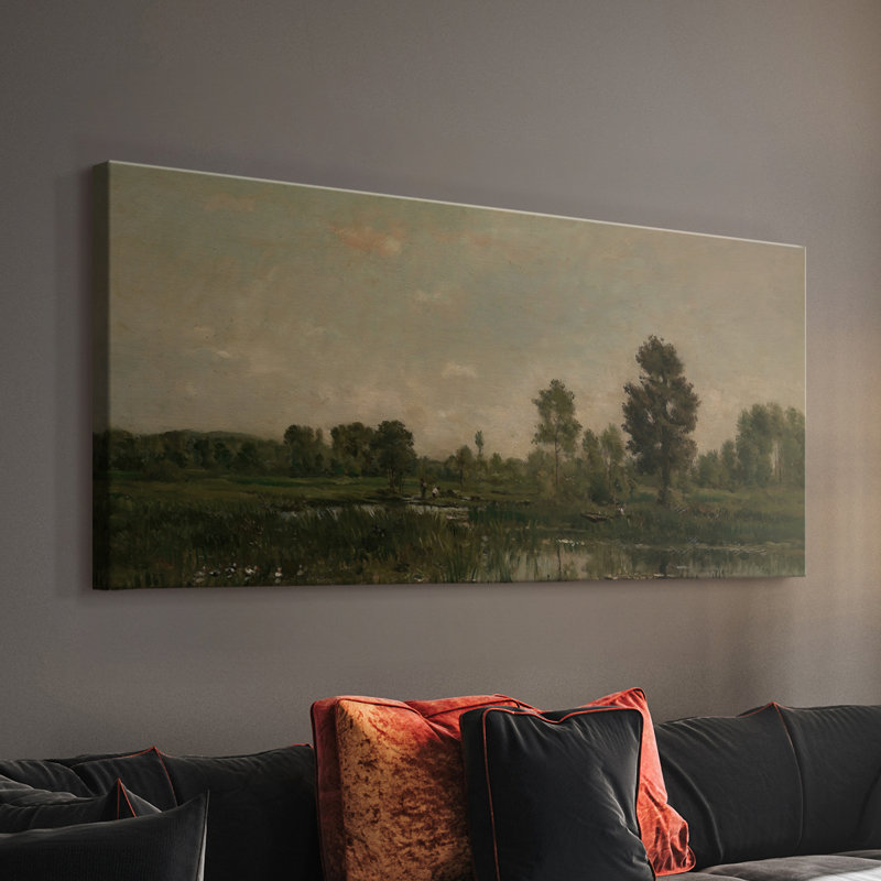 Série paysage-DL XXV- Toile tendue avec châssis - Prêt à accrocher, H 16 po x l 32 po