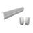 Baseboarders Elliptus Galvanized Steel Easy Slip-on Baseboard Heater Cover Set - White | Heater Cover and Endcaps Included-81679871