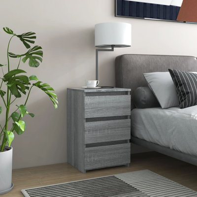 Johen 3 Drawer Bedside Table