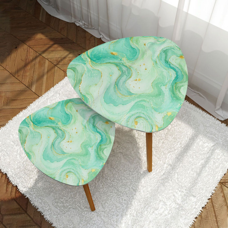 Ensemble de 2 tables basses gigognes Triangle