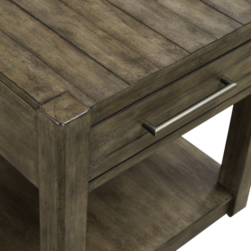 Arnaline Drawer End Table w/ Floor Shelf