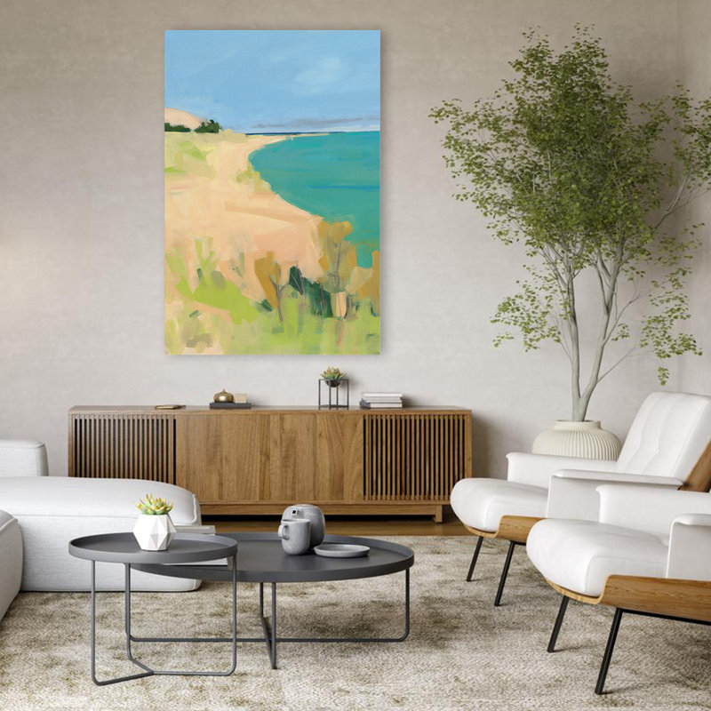 Sleeping Bear Point - Paysages contemporains côtiers, plages, océan, art, H 48 po x l 32 po