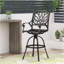 Tabouret pivotant en fonte d'aluminium