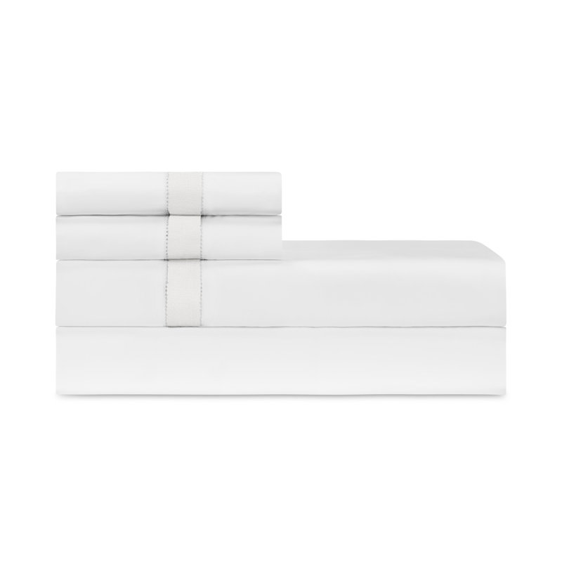 Yves Percale Sheet Set, White, Queen Sheet Set
