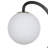 Lunar Loop - 20" x 7" - Metal & Marble Accent Lamp