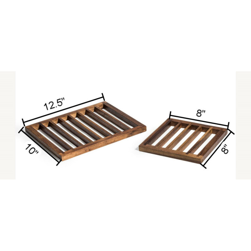 Acacia Wood Trivet 2 pcs