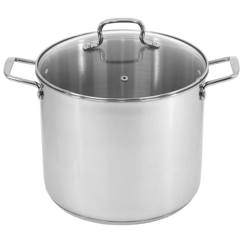 Pot de stock en acier inoxydable, 12 Qt