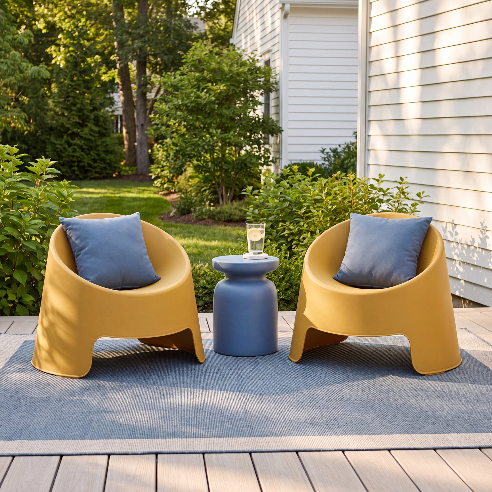 Patio Lounge Chair, Yellow