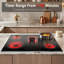 Plaque de cuisson électrique à 5 brûleurs Karinear à 5 brûleurs avec minuterie, minuterie, 8400 W, 220-240 V, fil rigide, sans prise