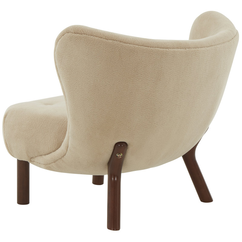 Cadwell 31.1 inches Wide Tufted Wingback Chair, Tan