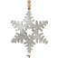 Ensemble de 2 ornements en forme de flocon de neige - argent
