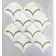Water Jet Water Jet 14" x 13" Marble Mosaic Tile