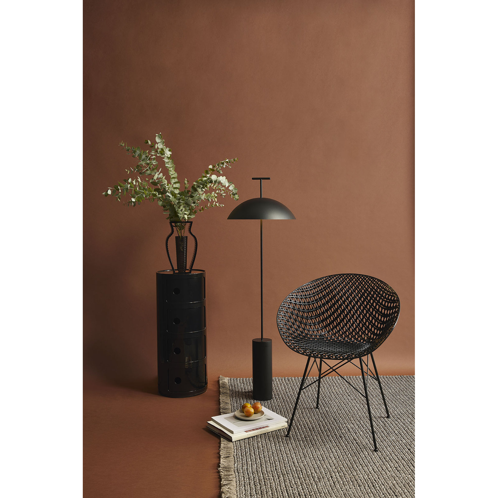 Componibili Round Modular Stacking Units, Black, 4