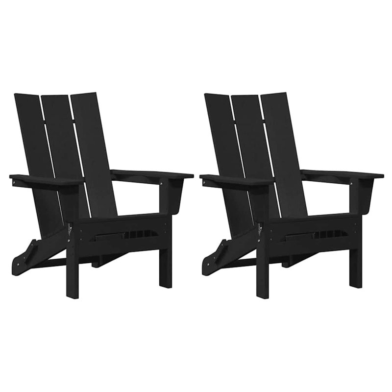 Outdoor Adirondack Chair, Black