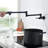 Pot Filler,wall Mount Commercial Pot Filler Faucet,304 Ss Material Kitchen Folding Faucet,coffee Machine Faucet With Stretchable Double Joint Swing Arms,black-120747695