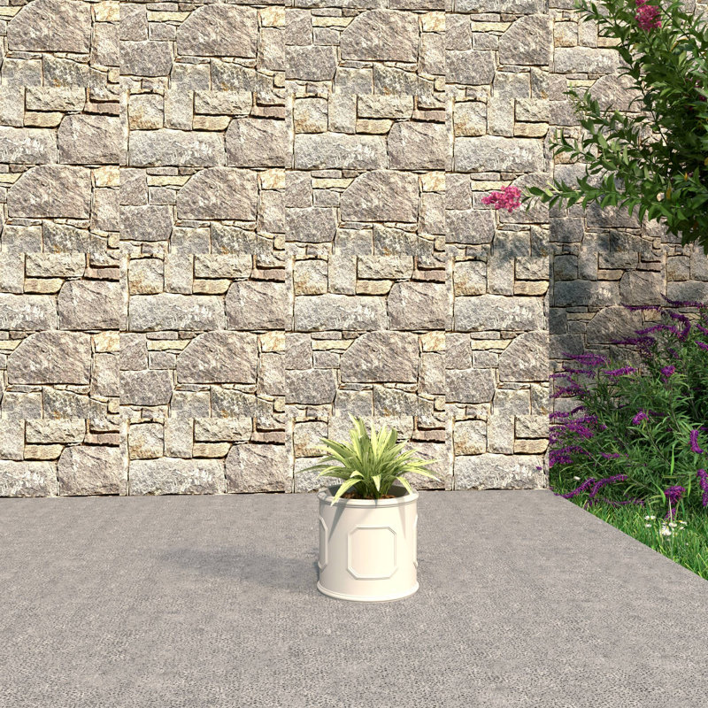Pot à fleurs Tarneshia, Blanc, H 10,6 po x l 10,6 po x P 10,6 po
