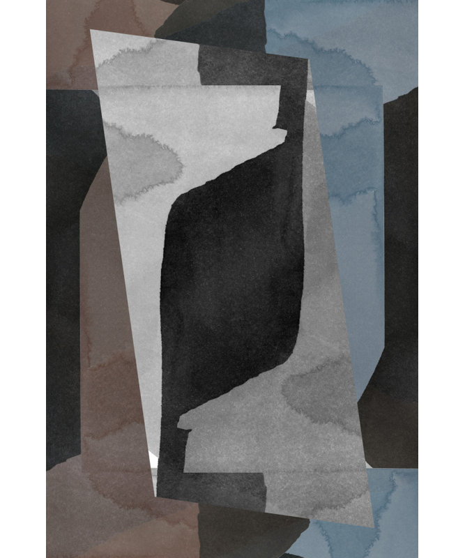 Muted Abstract Shapes by Cartissi — Abstract Wall Art, 32 × 48, Framed Canvas, Brown