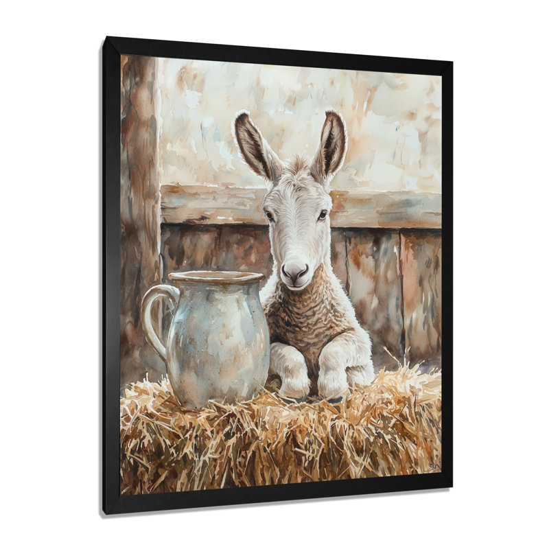Dugue - Animals Wall Art Living Room, Noir, 20" H x 12" W, Reproduction encadrée d'une seule photo