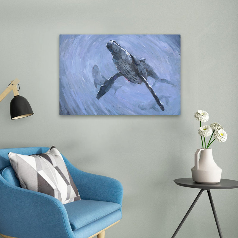 Blue Harmony - animaux côtiers, faune, baleines, H 16 po x l 24 po