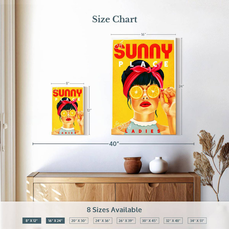 Leisha Sunny Shady Lady, H 12 po x l 8 po