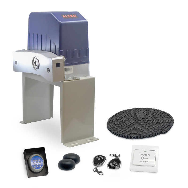 ALEKO 1400 lb 40 ft Sliding Gate Opener Kit with Wireless Keypad