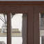 Vitrine antique en verre avec tablettes réglables et étui de fabrication