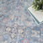 Tapis oriental rectangulaire en polyester lavable à la machine 8 pi x 10 pi Quillin-93874888