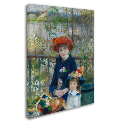 « two soeurs on the terrace 2 », reproduction sur toile tendue