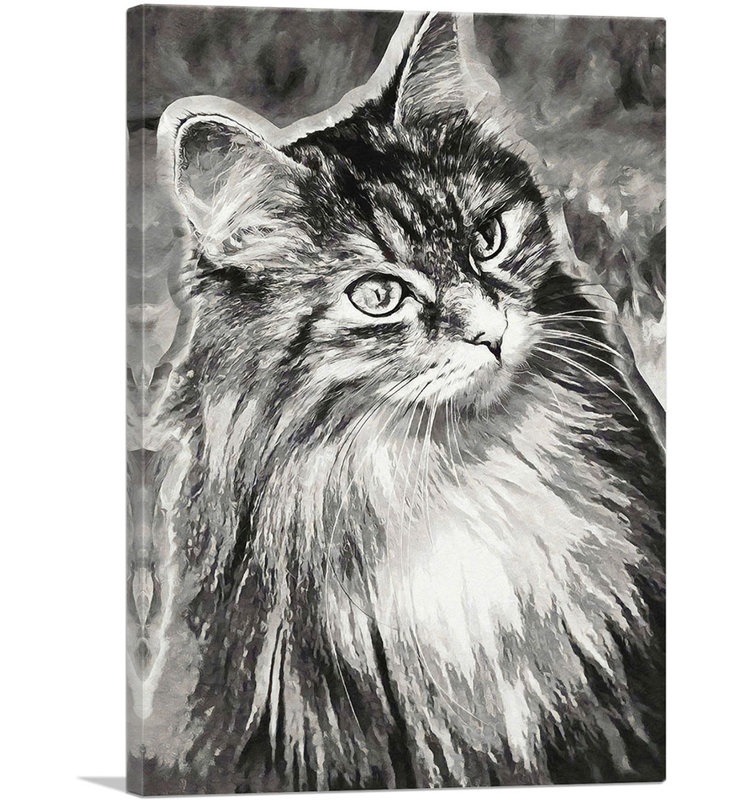 «Siberian Cat Breed», reproduction d'impression sur toile tendue, H 18 po x l 12 po x 1,5 po