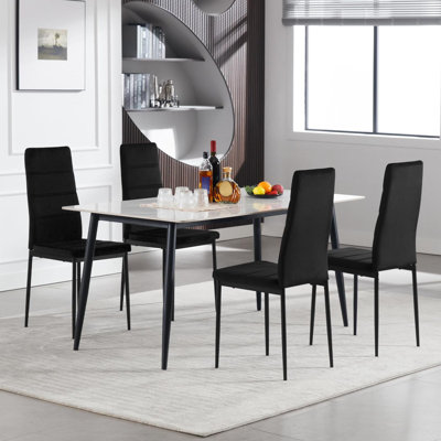 Nowah 47.5cm H Velvet Upholstered Full Back Parsons Chair