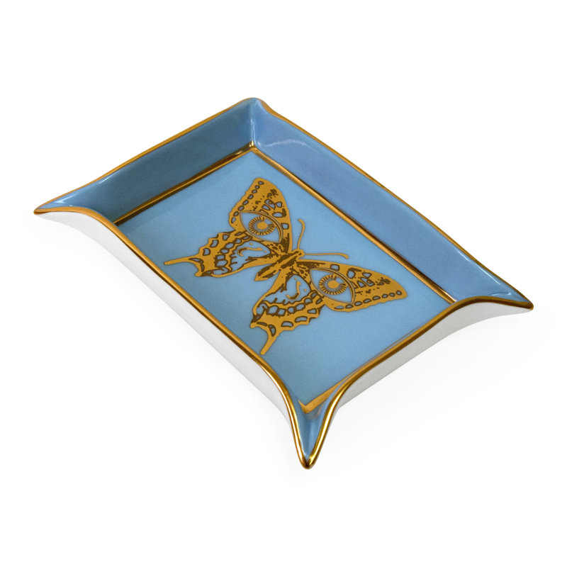 Plateau en porcelaine Mariposa