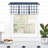 Plaid Tailored 56'' W Window Valance in
