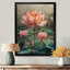 Rose rose vert sacré Bloom S - décoration murale Lotus-106167317-106167322