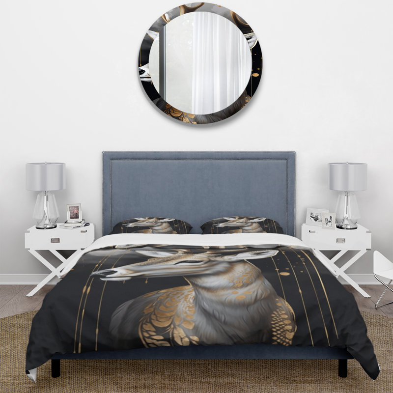 Ensemble de housse de couette en microfibre / polyester Deer Portrait In The Wild