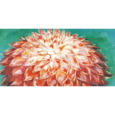 Abstract dahlia flower - 15.75"x31.50" Desk mat