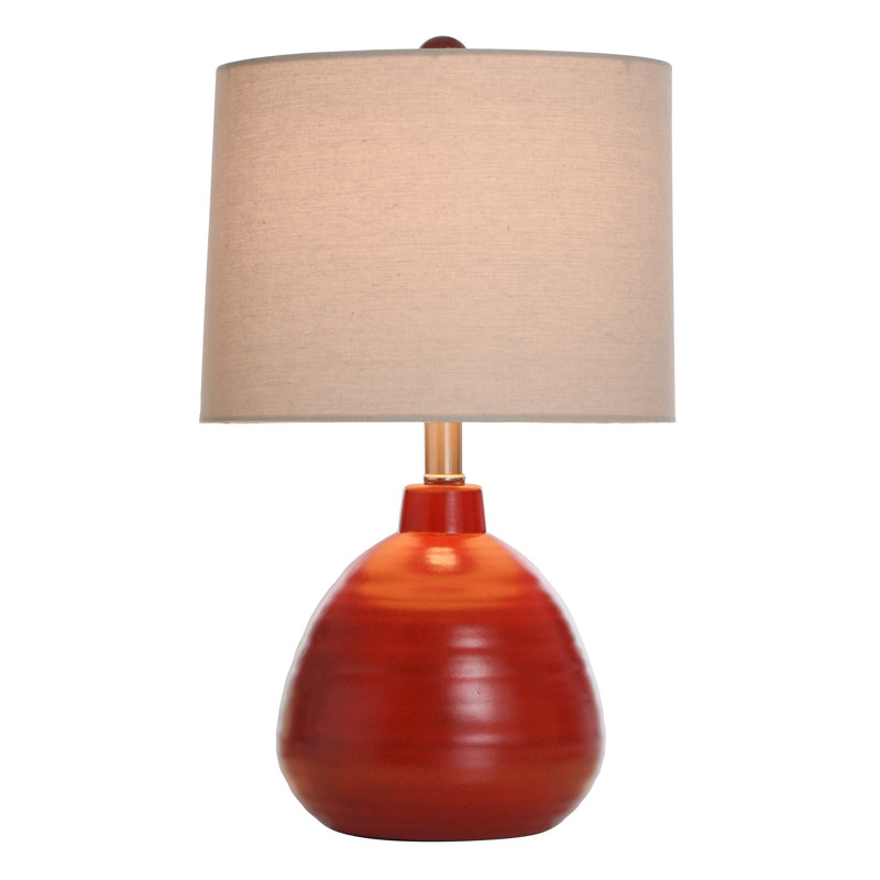 Alverez 21" Ceramic Table Lamp, Apple Red