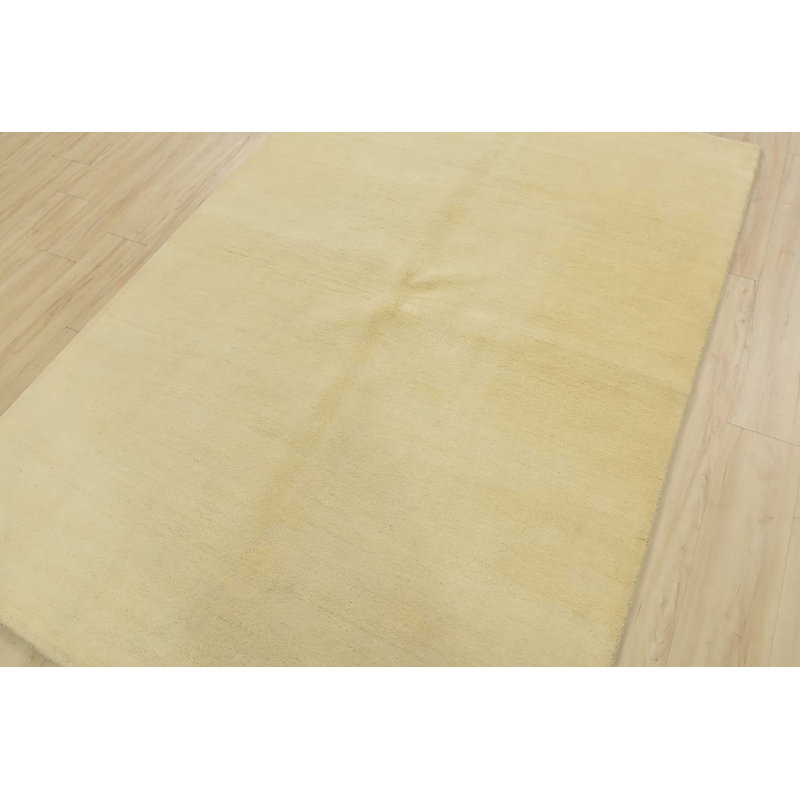 Tapis blanc en laine New Age Motch 5 pi 5 po x 7 pi 10 po Motch