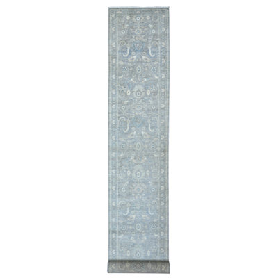 Kaliana One-of-a-Kind 2'8" X 19'9" New Age Runner Wool Area Rug Gray