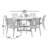 Fleur 6-Person Round Dining Set