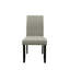 Chaises de salle à manger modernes en tissu gris avec coussin moelleux et garniture cloutée