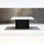 Table de salle à manger rectangulaire de 175 cm (69 pouces) en faux marbre avec piètement en métal noir ondulé et bordure dorée, pour 4 à 6 personnes, idéale pour une cuisine ou une salle à manger élégante.