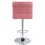 Tabouret de bar carré réglable en velours-1229048311