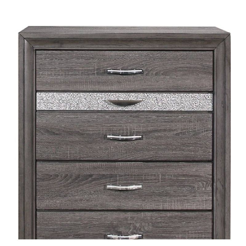 Commode gris étincelant