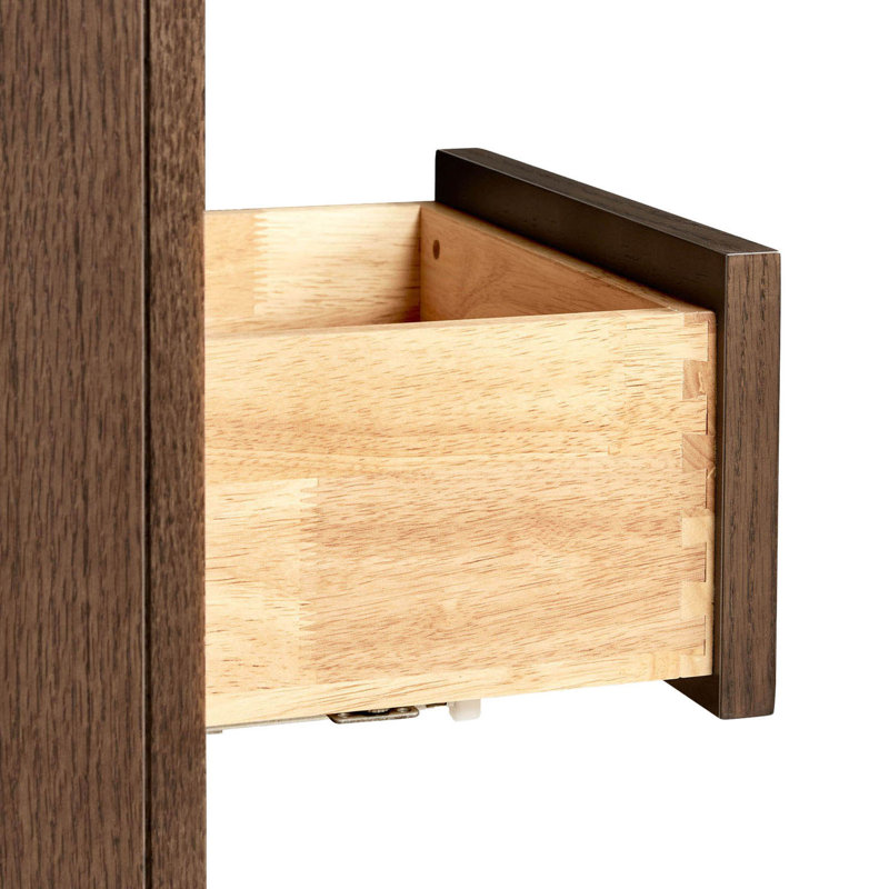 ARIEL HEPBURN 37 IN RIGHT OFFSET RECTANGULAR SINK VANITY 1,5 IN, Right, Rectangular, Brown Oak/Matte Black