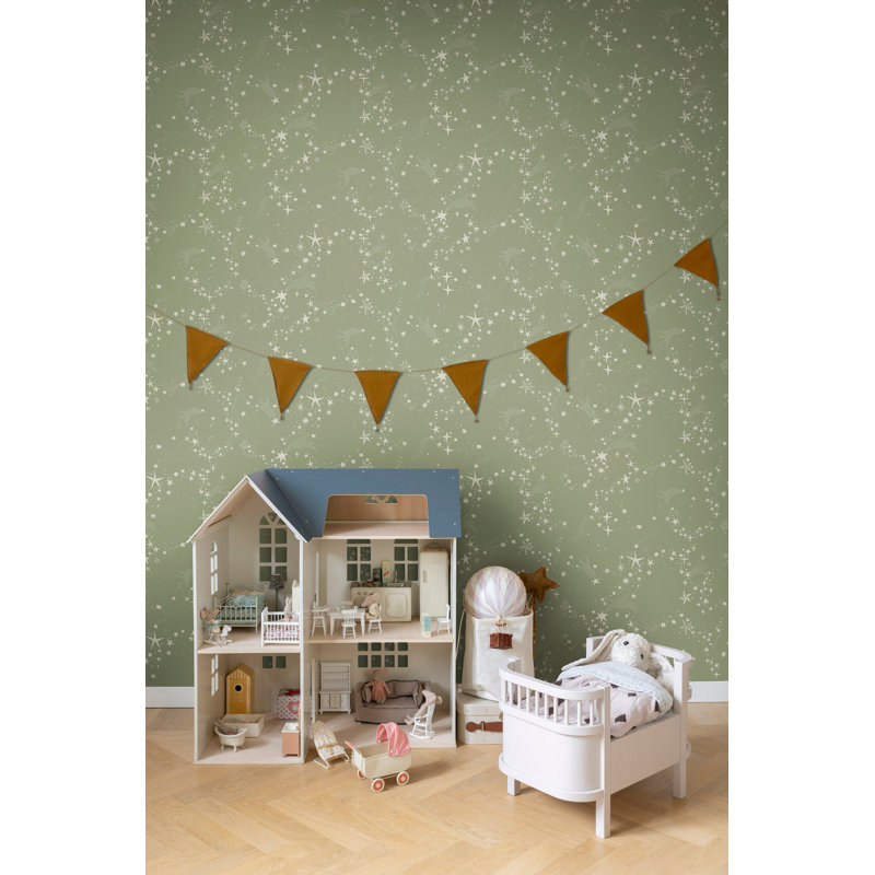 Galerie Resan Stjärnhimlen Star Trail Wallpaper, Green