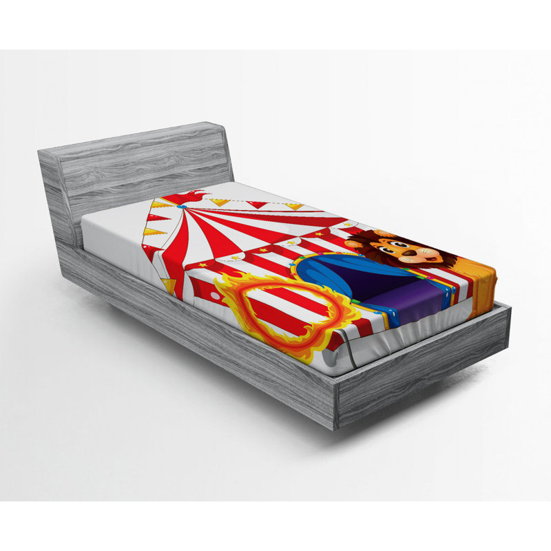 Circus Microfiber Fitted Sheet, Twin Fitted Sheet