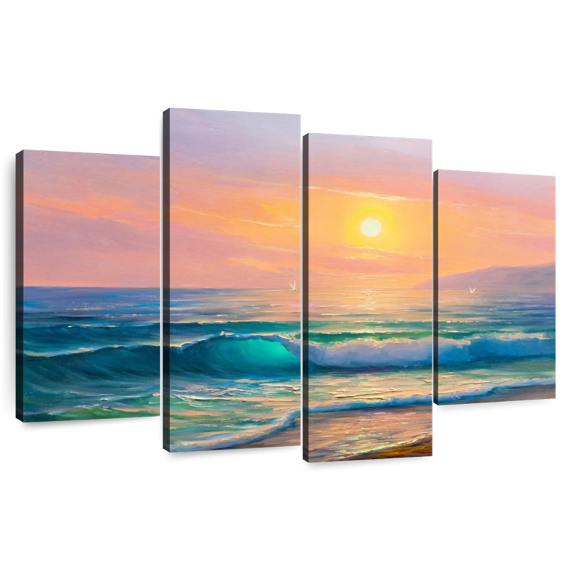 Alvord, soleil sur la mer, peinture, H 27 po x l 43 po