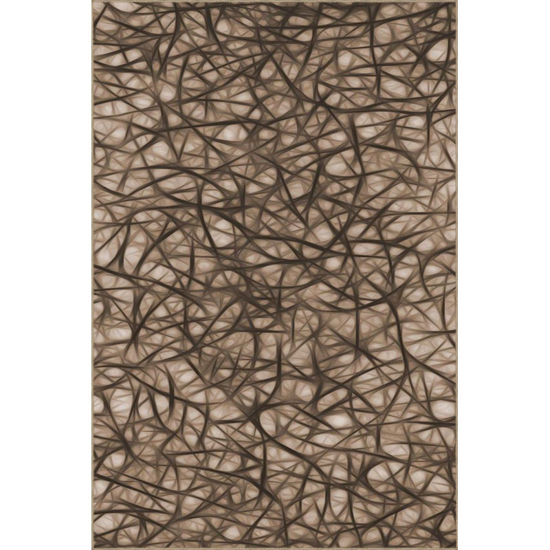 Tapis rond lavable rayé à motifs tissés, Sous-tapis rond 3 pi 3 po inclus